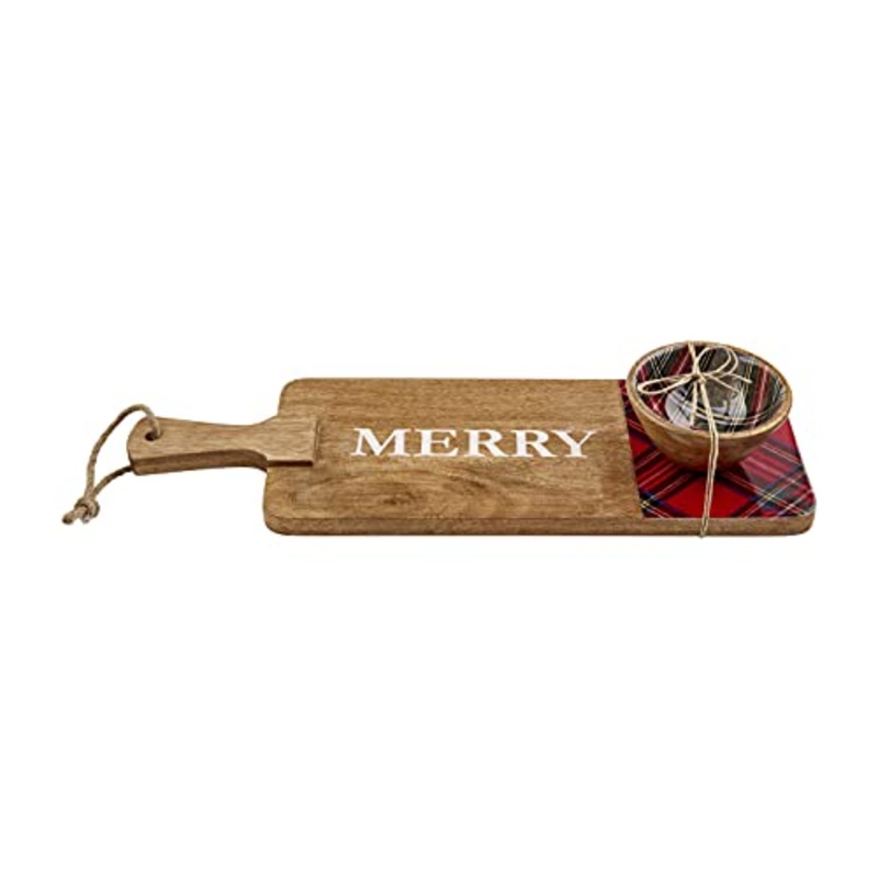 Mud Pie Tartan Board & Dip Set