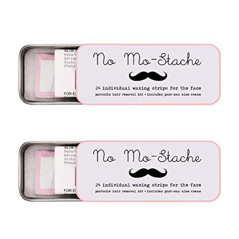 No Mo-Stache Portable Lip Wax Kit, 24 Count, 2 pack bundle **HAZMAT