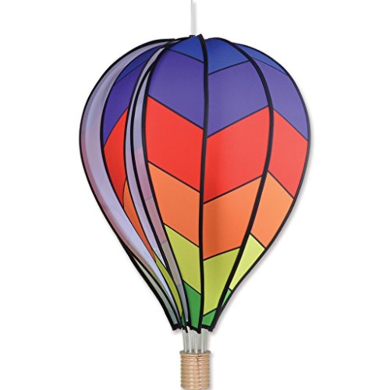 Premier Kites 26 in. Hot Air Balloon - Chevron Rainbow