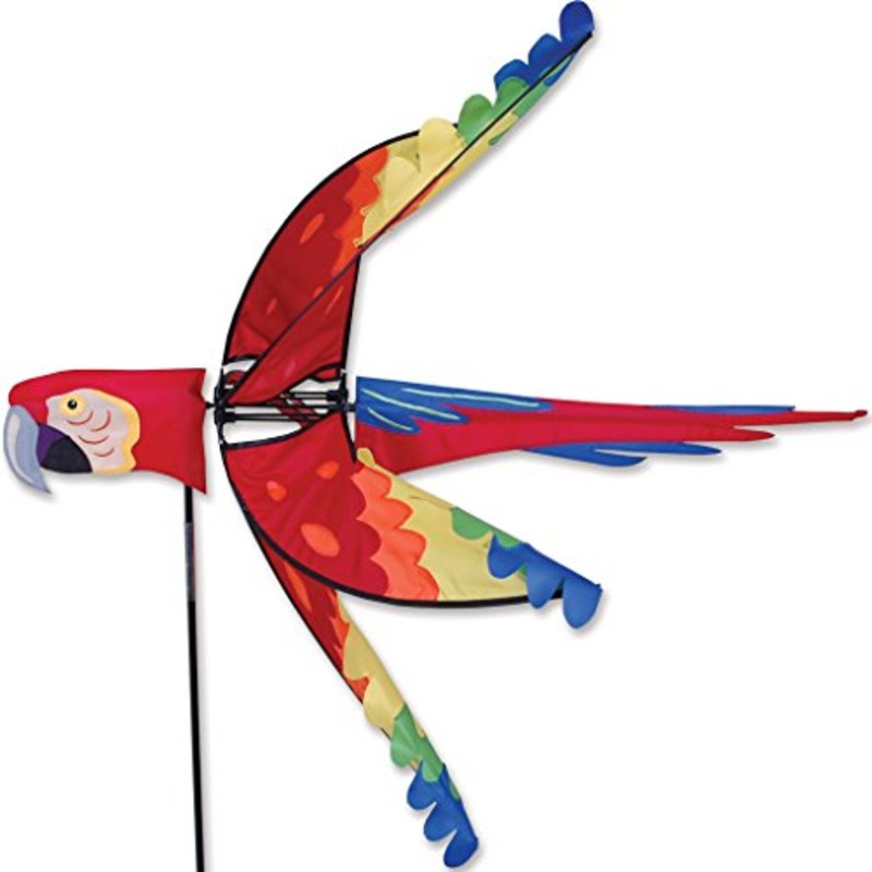 Premier Kites 39 in. Flying Scarlet Macaw Spinner