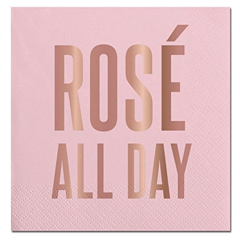 Slant Collections Slant Collections-20-Count Paper Napkins, 5 x 5-Inch, Rose` All Day