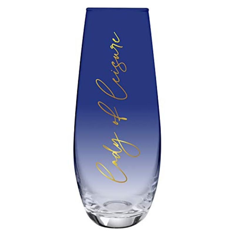 Slant Collections Stemless Champagne Glass - Lady of Leisure, 11.8 oz.