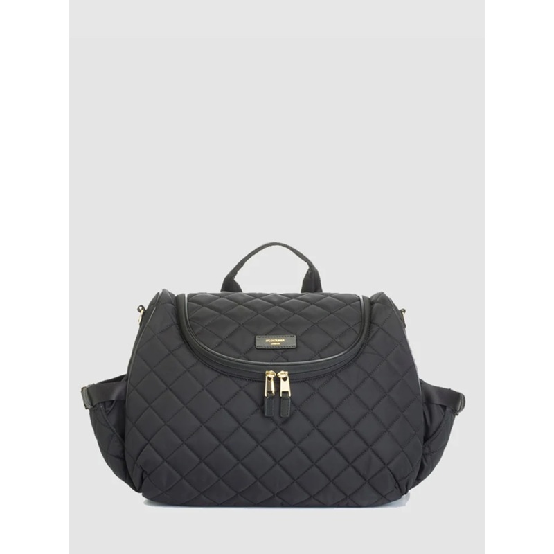 Storksak-Poppy Quilt Diaper Bag in Black
