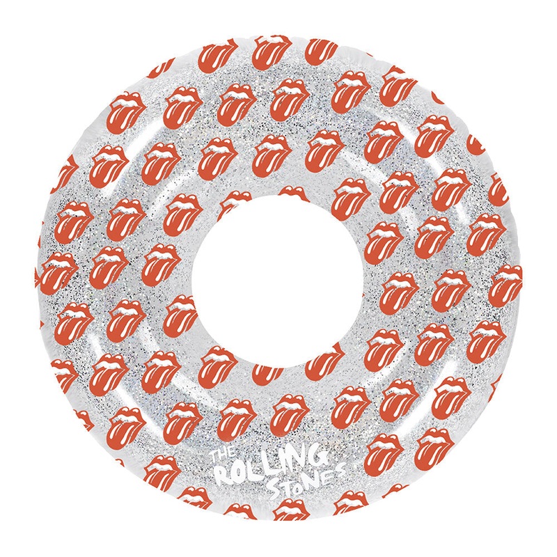 SunnyLIFE-Pool Ring Rolling Stones Lips Glitter