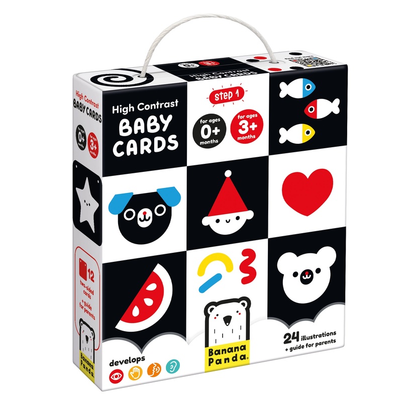 Banana Panda High Contrast Baby Cards, 0M-3M+