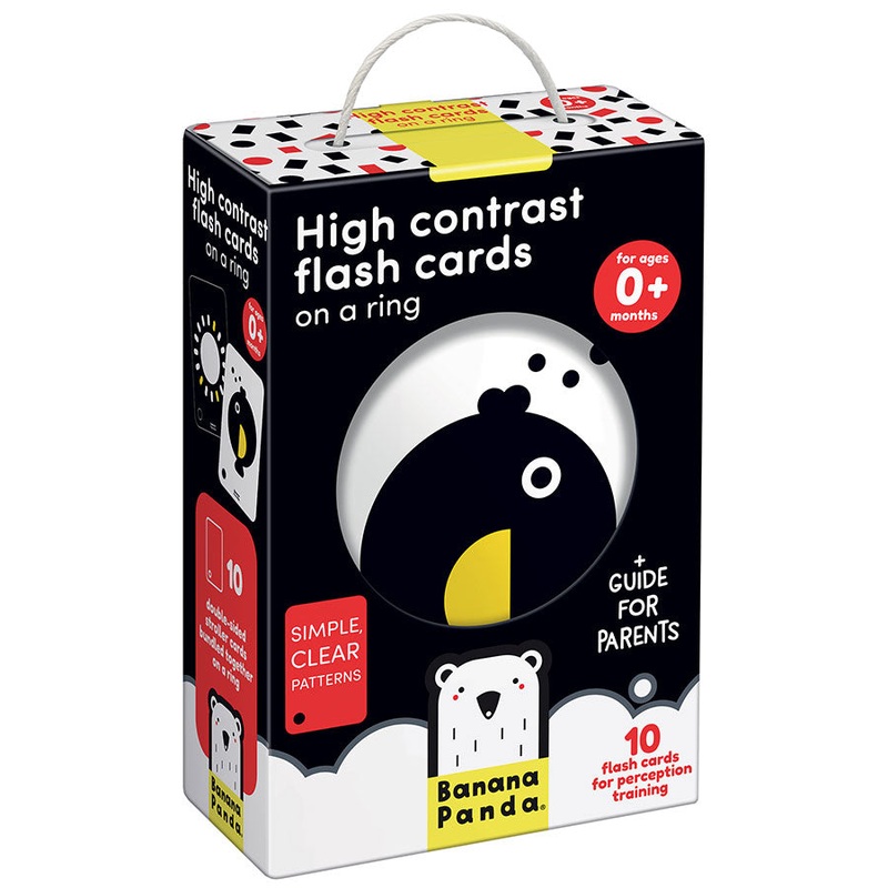 Banana Panda High Contrast Flash Cards on a Ring, 0+