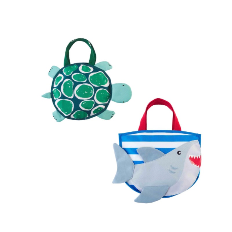 Mud Pie Turtle & Shark Sand Toy Tote Sets Shark