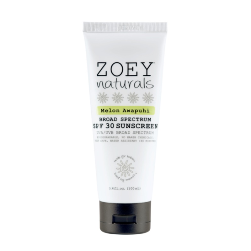Zoey Naturals - Melon Awapuhi SPF 30 Sunscreen, 3.4oz