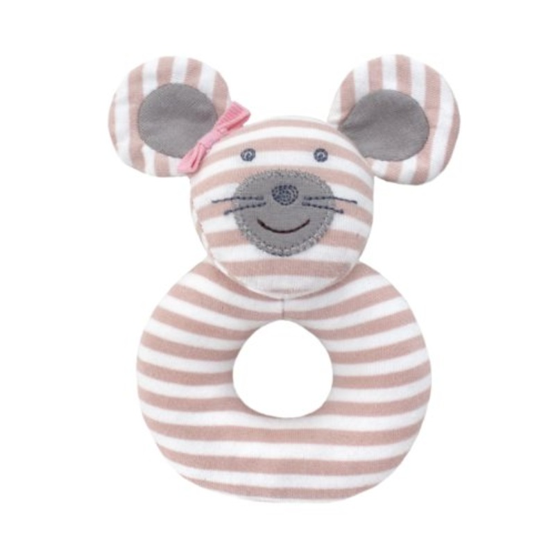 Apple Park Ballerina Mouse Teething Rattle Organic Farm Buddies