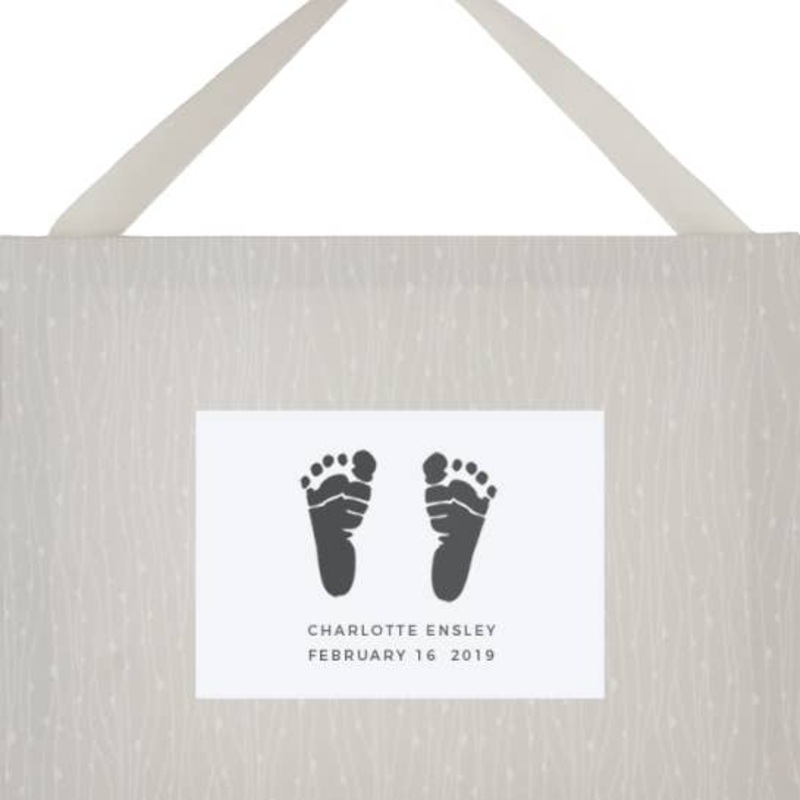 Baby Footprint Kit, Ivory Vines