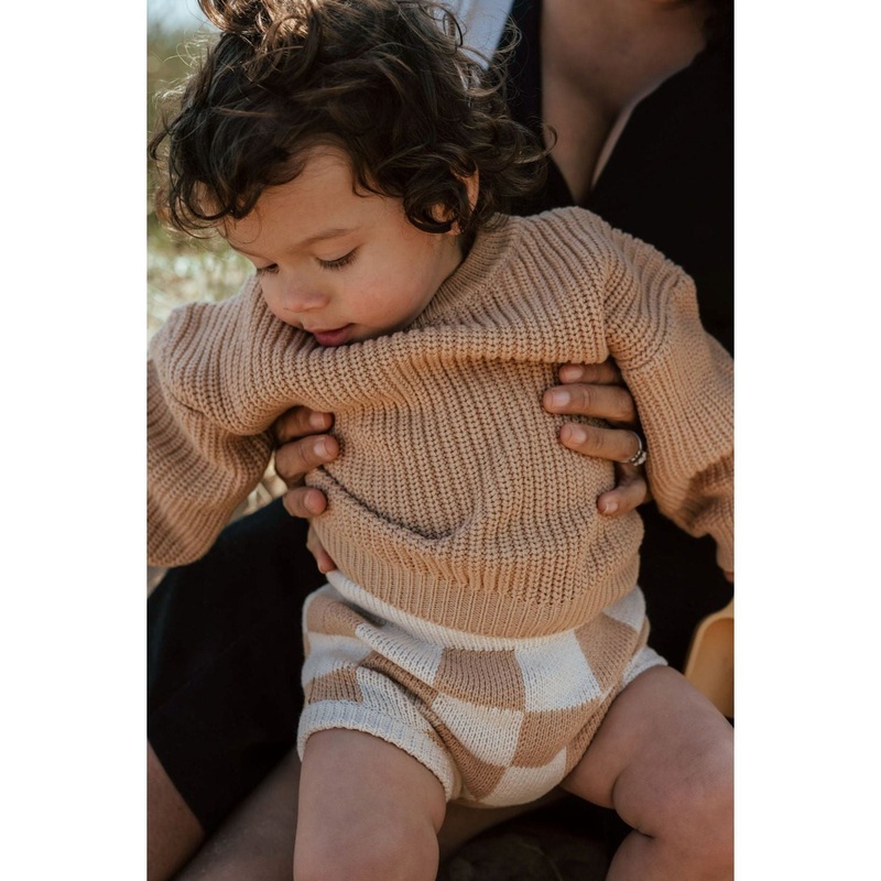 Baeb Basics Organic Basic Knit Oversized Sweater Fawn 0-3M