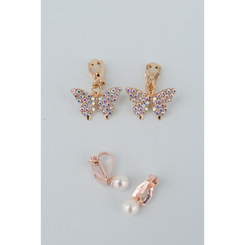 Great Pretenders Boutique Butterfly Clip On Earrings