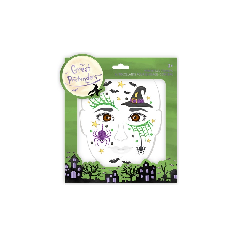 Great Pretenders Witch Face Stickers