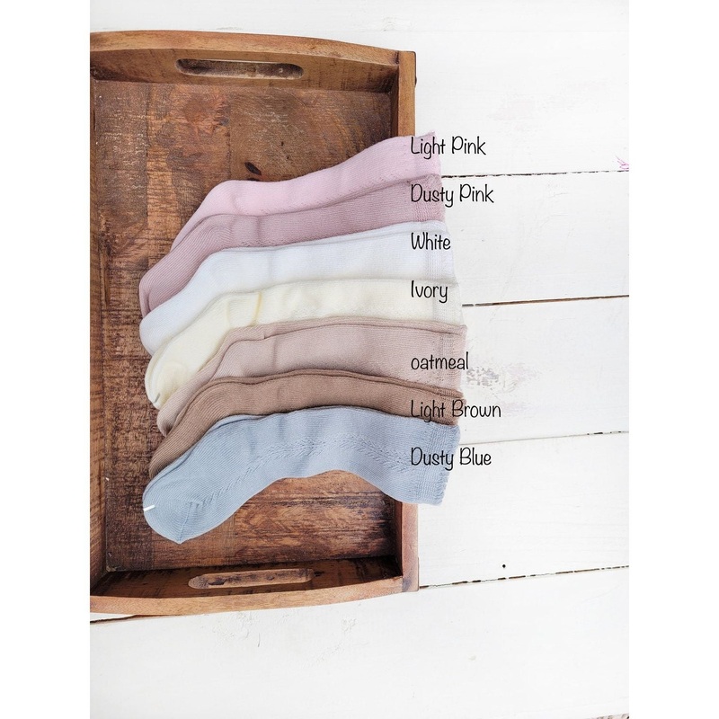 Olive & Cradle Baby Kids Knee High Socks French Lace Dressy Knit Socks, White 0-6M