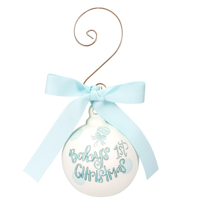 Shannon Road Gifts My First Christmas Blue Ceramic Ornament