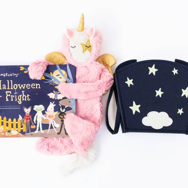 Slumberkins Halloween Gift Set -Pegasus Snuggler + Halloween Fright Book