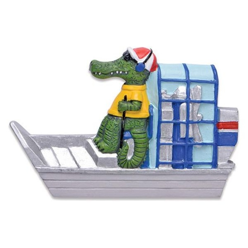 Cape Shore Resin Magnet - Gator in Airboat