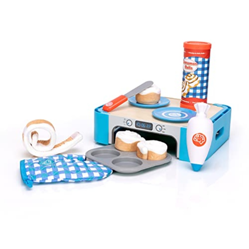 Fat Brain Toys Pretendables Cinnamon Roll Set - Pretendables Cinnamon Roll Set - New Imaginative Play for Ages 3 to 7