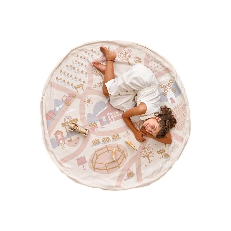Toddle Kind 2-1 Playsack + Playmat, The Ranch, Pink