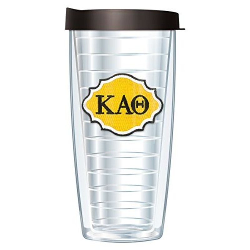 Signature Tumblers Kappa Alpha Theta Emblem 16 Oz Traveler Tumbler Mug with Lid