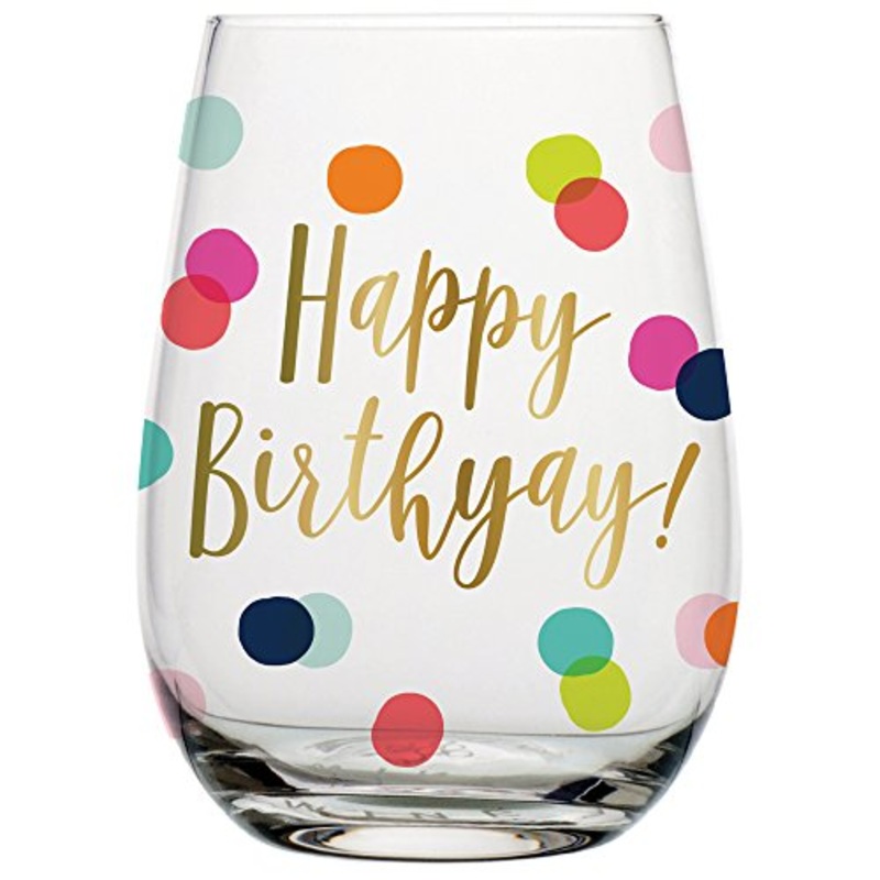 Slant Birthday Wine Glass - 20oz