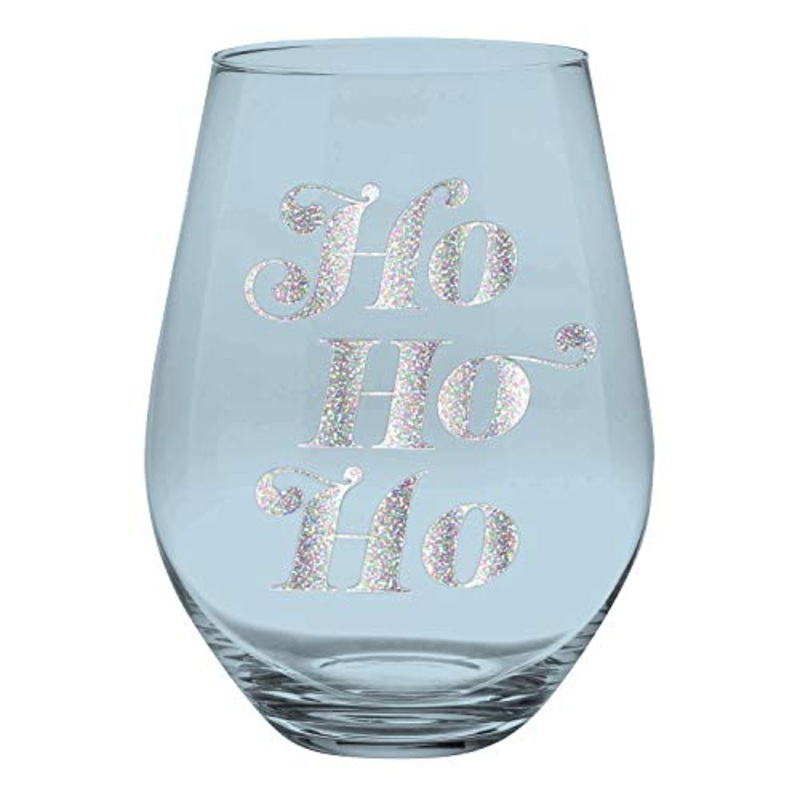 Slant Collections Jumbo Stemless Wine Glass - Ho Ho Ho 30 oz.