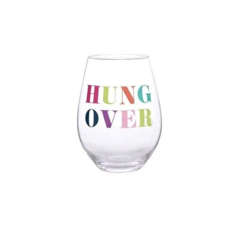 Slant Collections Jumbo Stemless Wine Glass - Hung Over, 30 oz.
