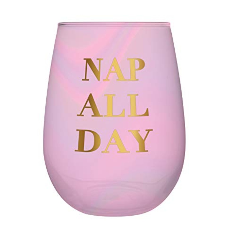 Slant Collections Stemless Wine Glass - Nap All Day 20 oz.