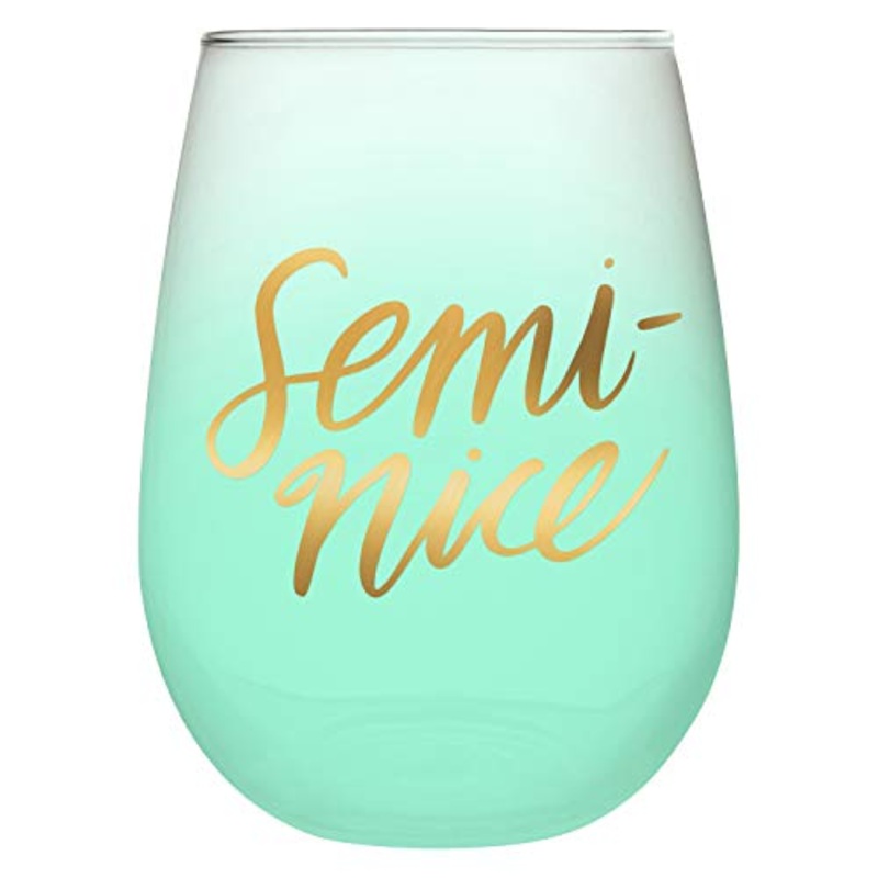 Slant Collections Stemless Wine Glass - Semi-nice, 20 oz.