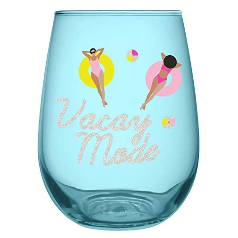 Slant Collections Stemless Wine Glass - Vacay Mode, 20 oz.
