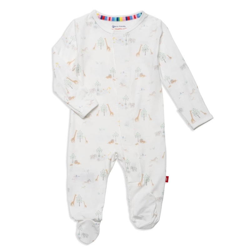 Magnetic Me White Serene Safari Modal Magnetic Parent Favorite Footie PRE
