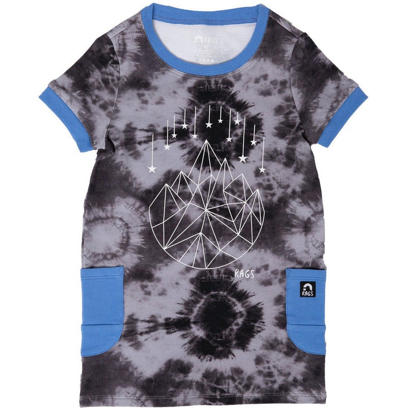 RAGS Drop Pocket Dress - 'Geo Star' - Tie-Dye 2T