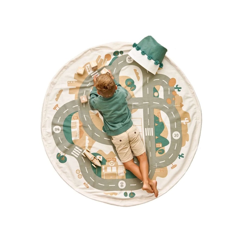 Toddle Kind 2-1 Playsack + Playmat, Desert City, Green