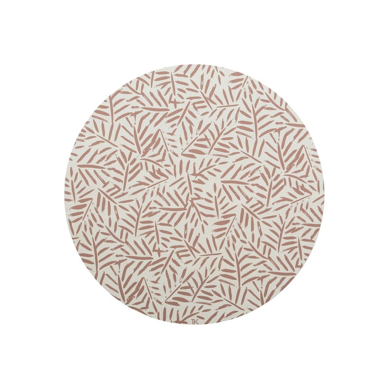 Toddle Kind High Chair Splat Mat, Leaves Tan