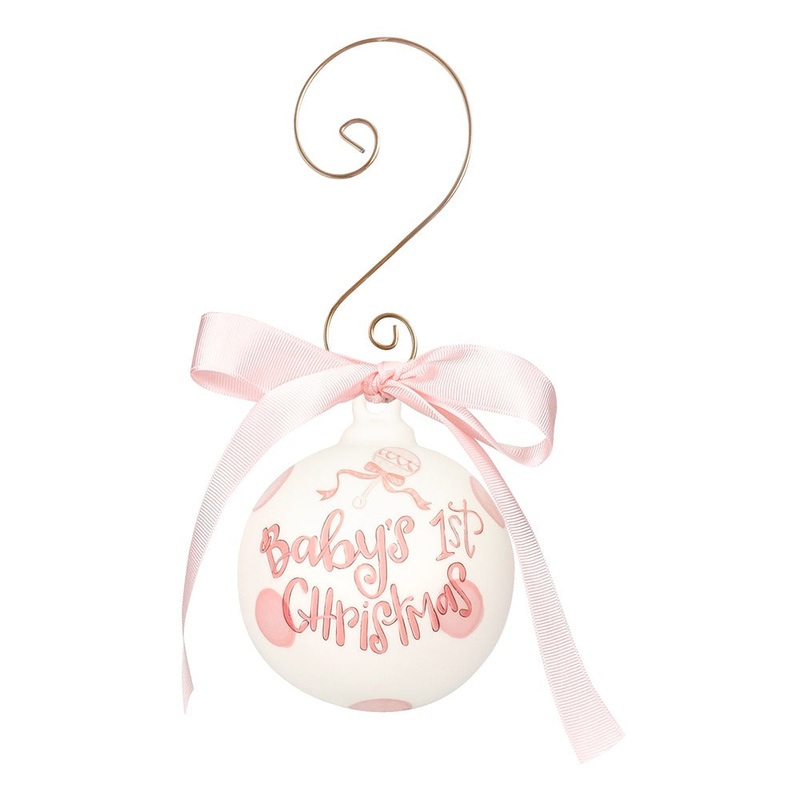 Baby's 1st Christmas Ornament Pink