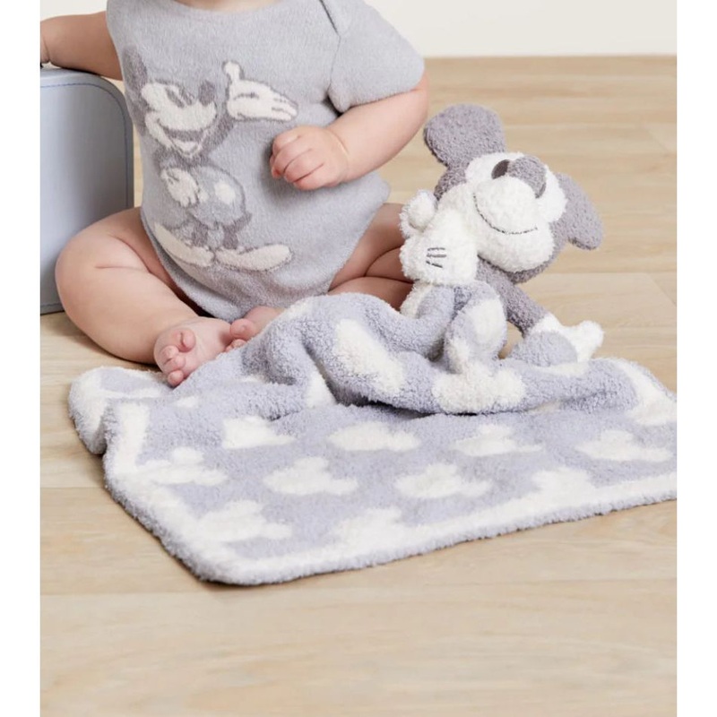 Barefoot Dreams CozyChic Vintage Disney Mickey Mouse Blanket Buddie - Ocean