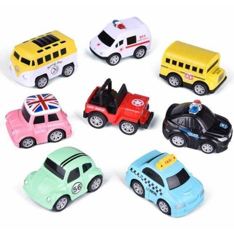 Fun Little Toys 8 Pack Pull Back Cars