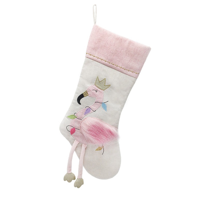 MON AMI Festive Flamingo Stocking