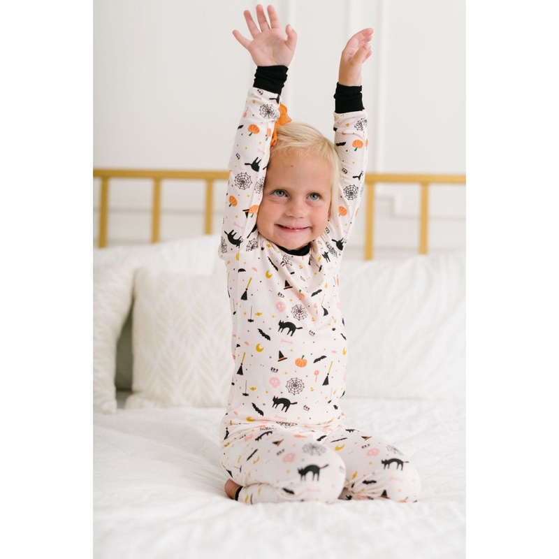 Ollie Jay 2 Piece Kids Bamboo Pajama Set In Spooky Scenes, Halloween 2T