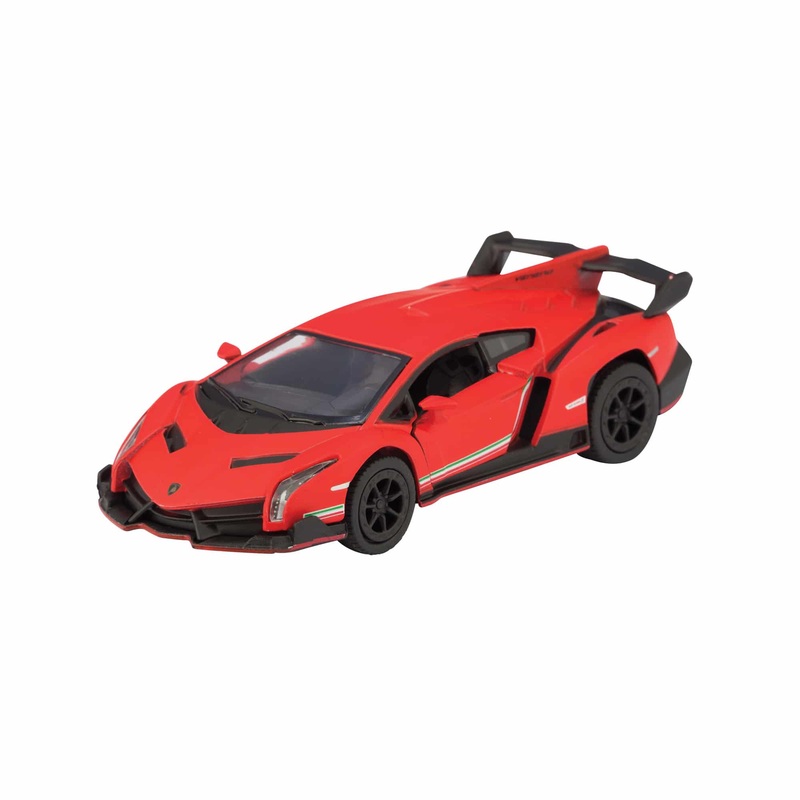Schylling Matte Lamborghini Pull Red Die Cast Metal Car