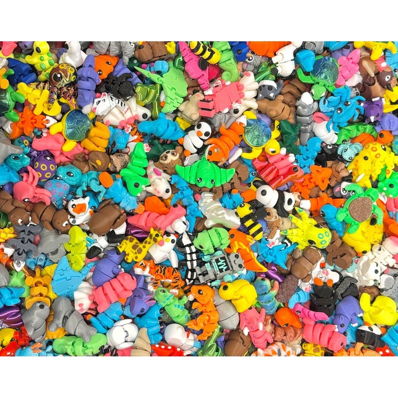 Wigglitz 3D Printed Flexi-Animal Friends, Assorted Styles