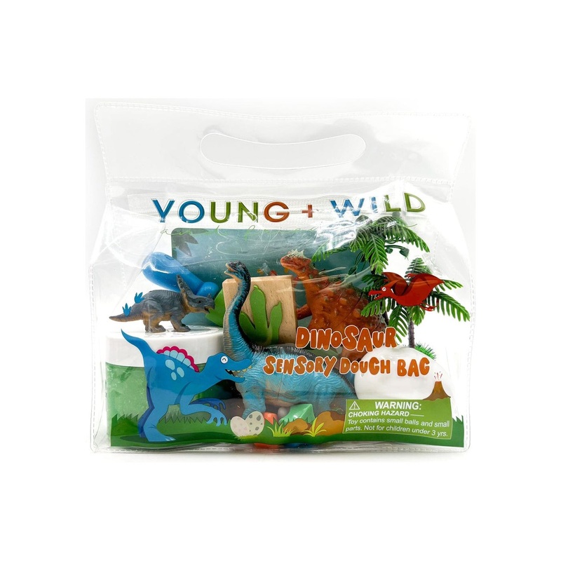 Young + Wild And Friedman Sensory Dough Bag, Dinosaur