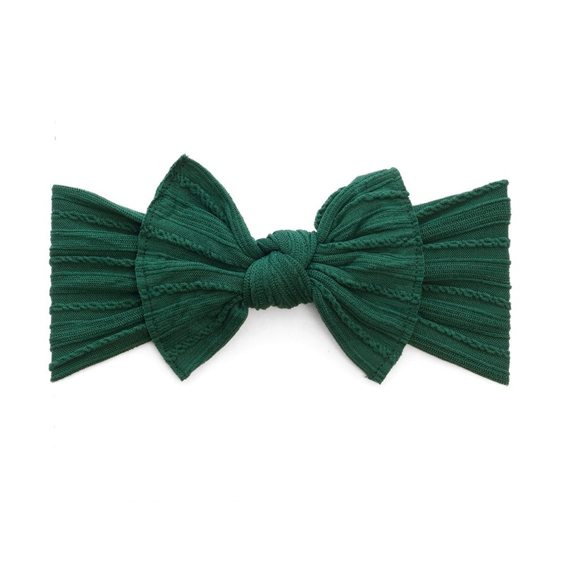 Baby Bling Bows Cable Knit Knot Black