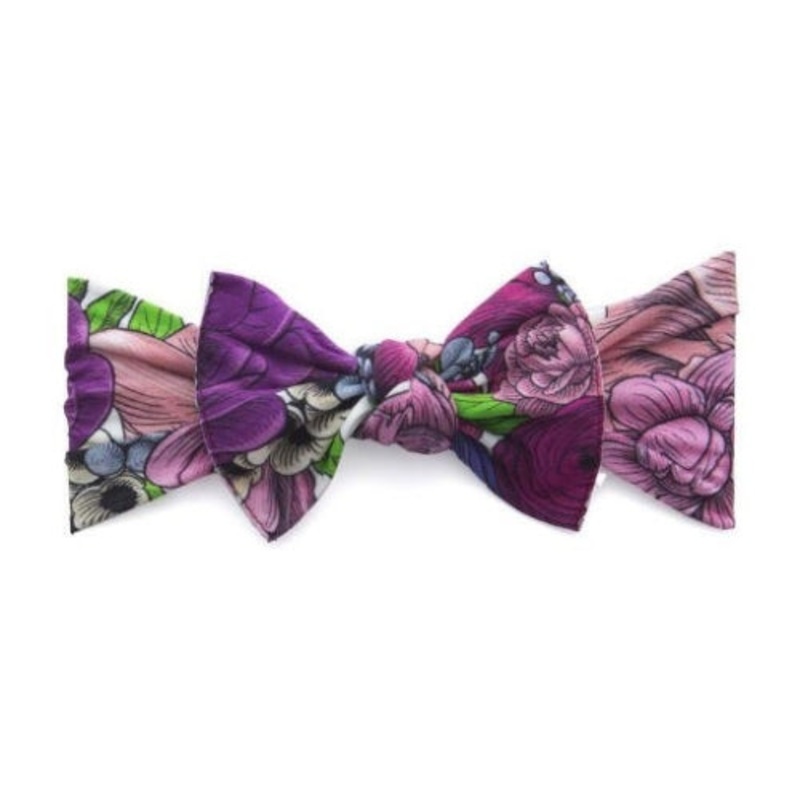 Baby Bling Printed Knots Plum Flowers