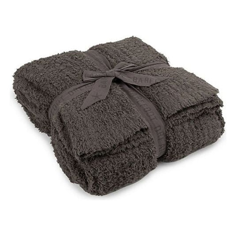 Barefoot Dreams CozyChic Ribbed Throw 54"x72", Carbon