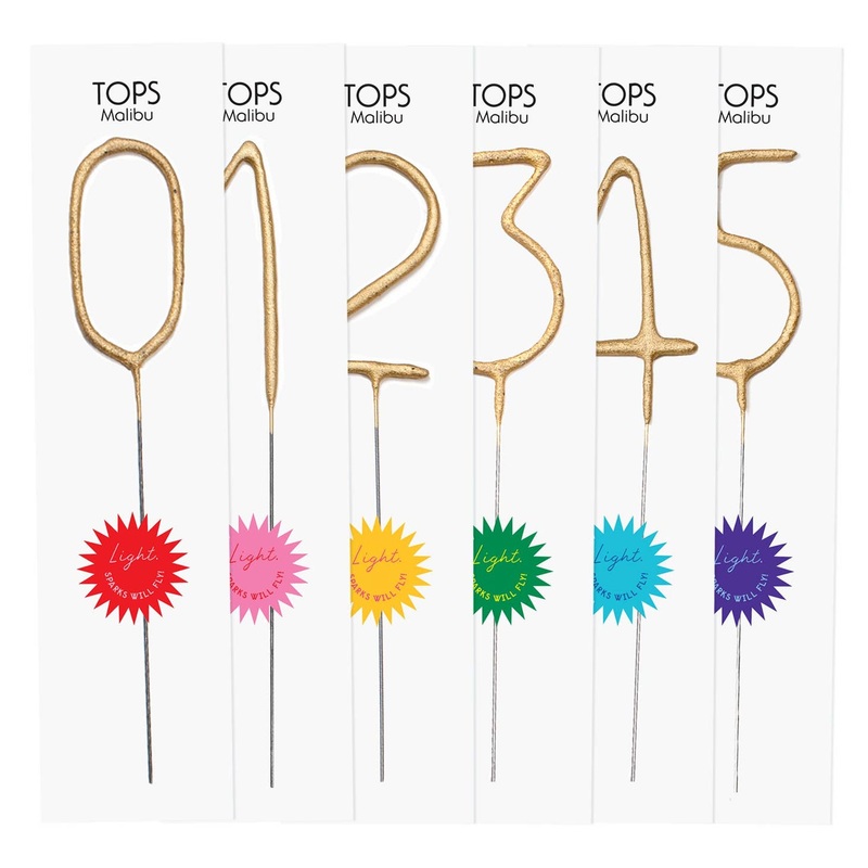 Big Golden Sparkler Wand Candle, Number 2