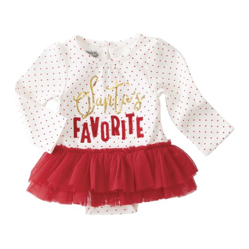 Mud Pie Santa's Favorite Tutu Onesie, 9-10 Months