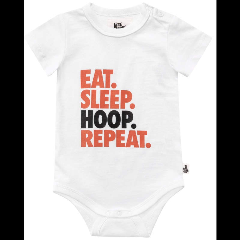The Little Homie Eat Sleep Hoop Onesie 0-3M