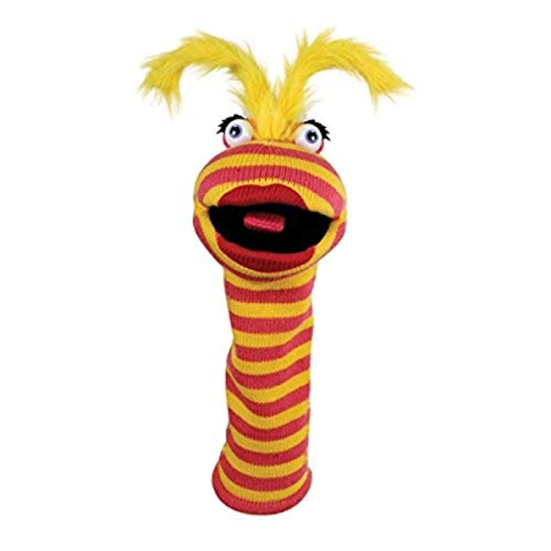 The Puppet Company Sockette Knitted Puppet, Lipstick