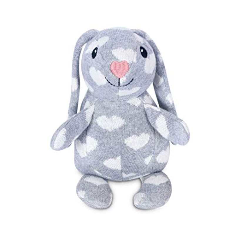 Apple Park Organic Knit Patterned Bunny Pals Valentine Bunny